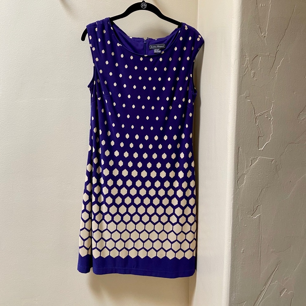 Jessica Howard purple and cream dress